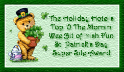 St. Patrick's Day award from the Holiday Hotel