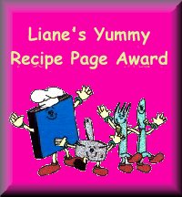 Liane's recipe page award!