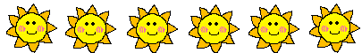 line of smiling suns